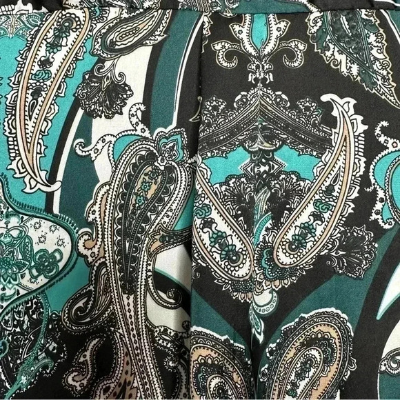 Brody Myles Blouse Collared Buttons Green/Blue/White Patterned Size Small - Picture 13 of 16